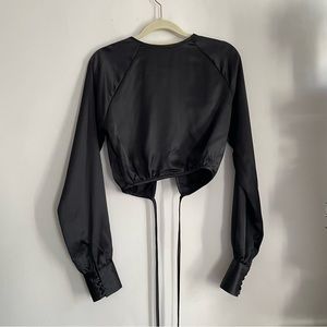 Never Worn Black Satin Rumours Top